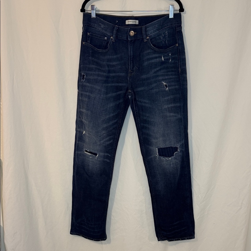 Banana Republic Men's Dark Blue Straight Jeans